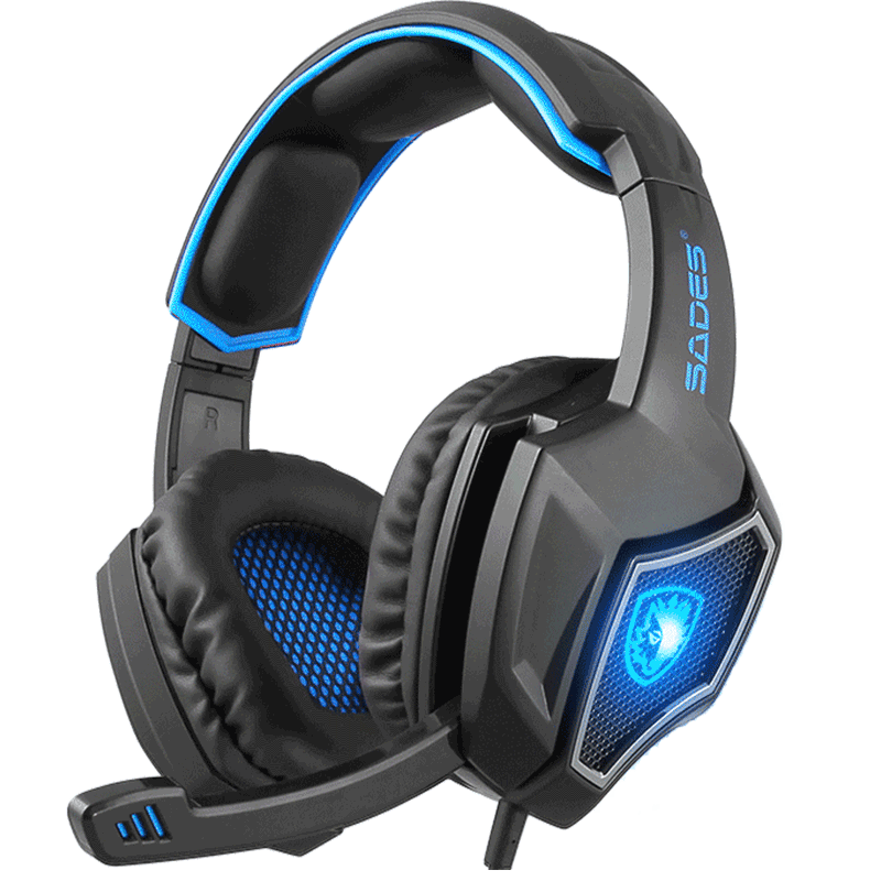 sades/赛德斯狼灵游戏耳机头戴式有线7.