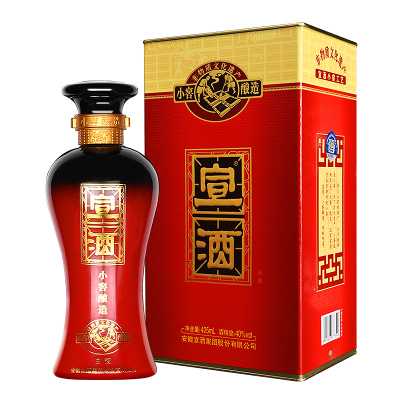 安徽宣酒40度425ml整箱4瓶浓香型白酒纯粮固态送礼名酒官方旗舰