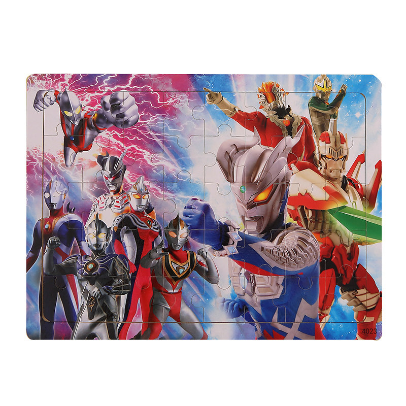 奥特曼拼图儿童益智玩具木质100片200片咸蛋超人凹凸男孩迪迦赛罗