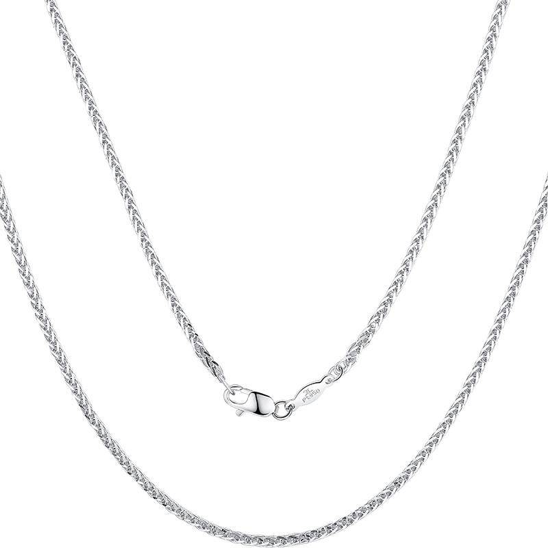 pt950铂金项链男女款素链 pt999白金肖邦链链子粗款锁骨链毛衣链 - 爱