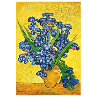 78九 临摹名画梵高兰花 客厅餐厅欧式装饰画玄关过道画纯手绘油画 券