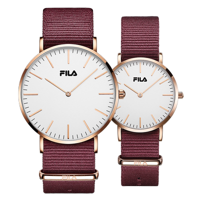 fila斐乐手表男女情侣表对表正品防水尼龙带时尚潮流休闲dw778_券大婶