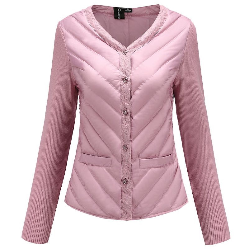 羽绒内胆女修身轻薄短款内穿上衣长袖秋冬大码保暖打底羽绒服马甲