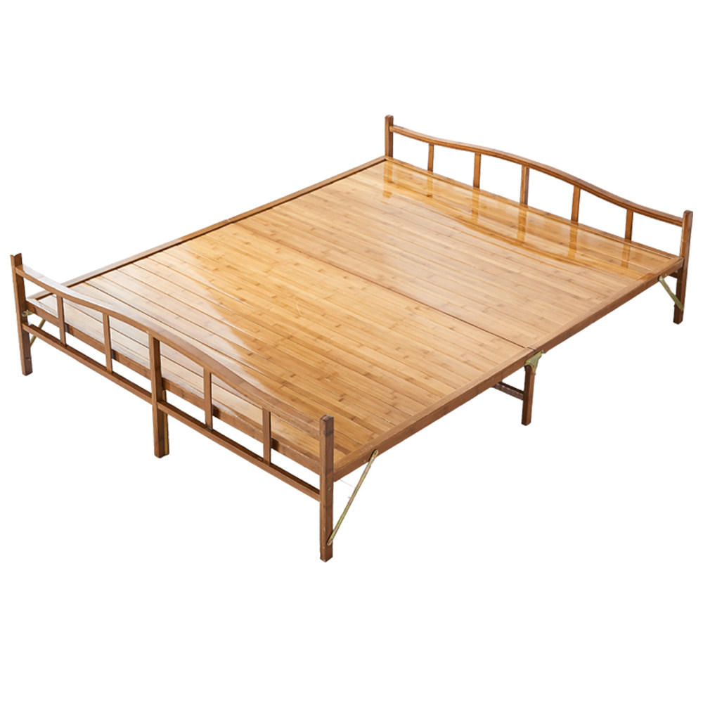 竹床折叠床单人双人简易1.5米租房午休1.