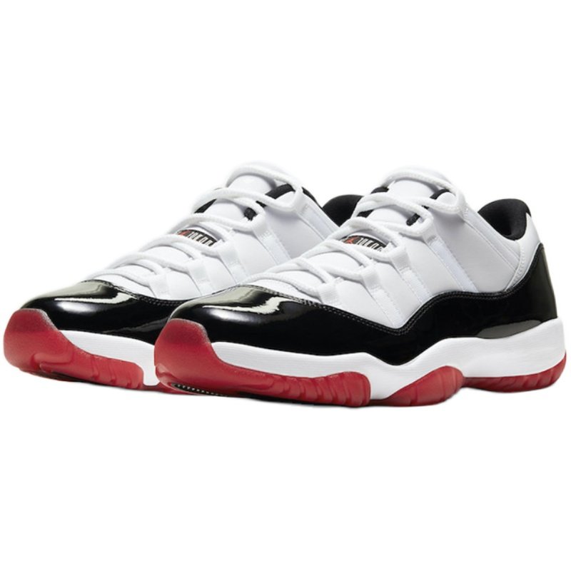 air jordan 11 low aj11 bred 黑红 康扣 低帮 黑白红 av2187-160