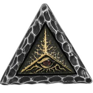 ruibeila925银个性三角形上帝之眼男朋克复古泰银创意i项链吊坠潮 券