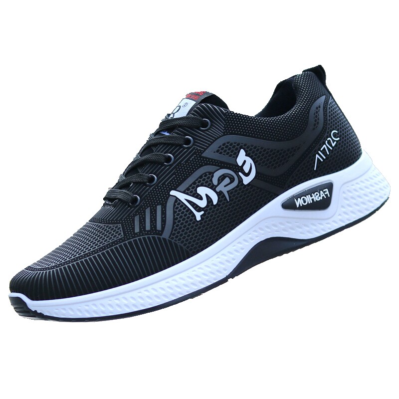 男士鞋子2020新款运动鞋皮面防水鞋厚底防滑防臭休闲跑步鞋男潮鞋