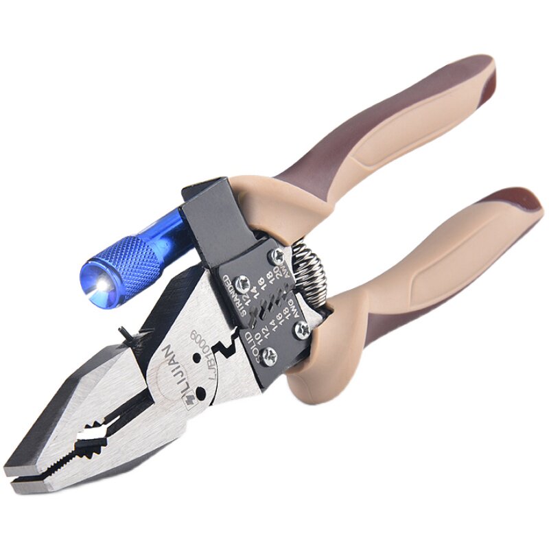 力箭尖嘴钳子老虎钳多功能电工专用套装工业级钢丝钳尖口尖头钳子