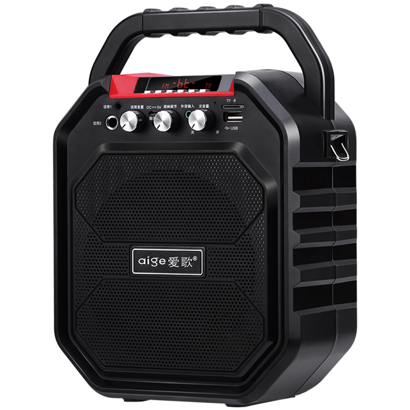 爱歌便携式无线蓝牙音箱户外广场舞音响重低音炮u盘小型播放器家用k歌