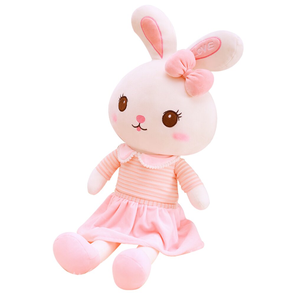可爱小兔子玩偶兔子毛绒玩具小白兔公仔床上睡觉抱枕布娃娃女孩萌