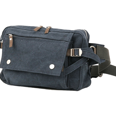 baggy port日本胸包文艺帆布备长炭涂层多功能横款背挎斜挎腰包男