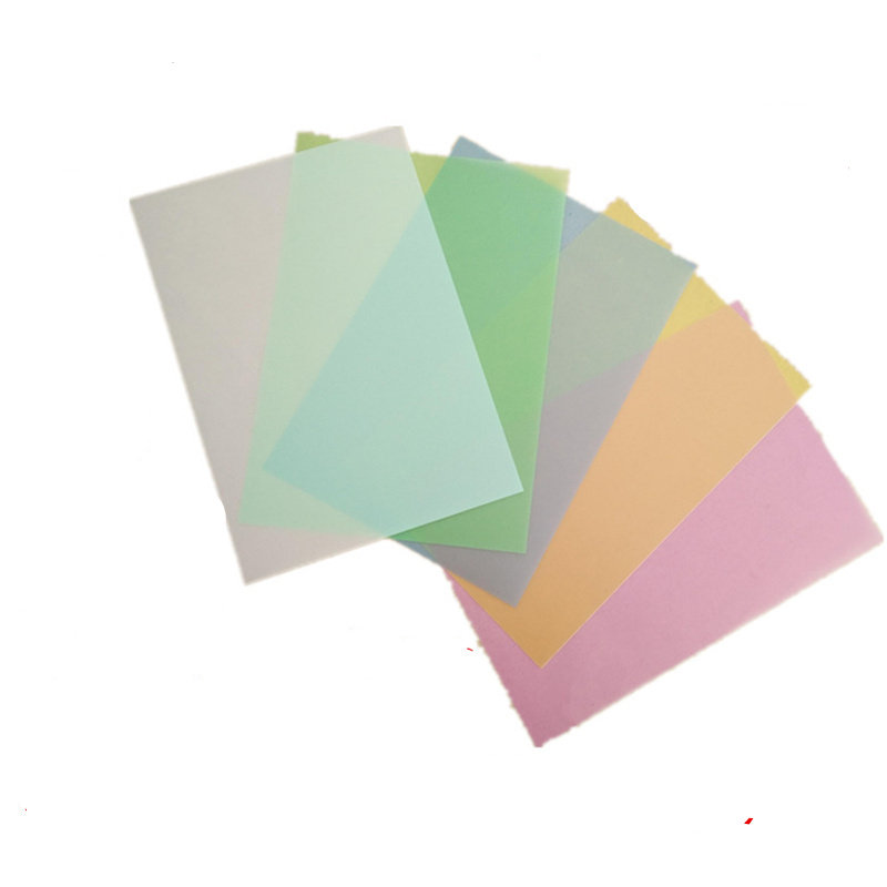 装订封面纸a4透明塑料彩色装订胶片磨砂封皮20-40丝免冲孔pvc胶片
