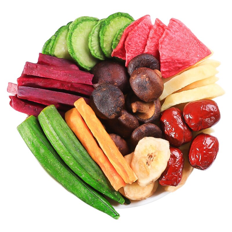 综合什锦果蔬脆片蔬菜干水果干零食混合装脱水即食香菇秋葵脆袋装