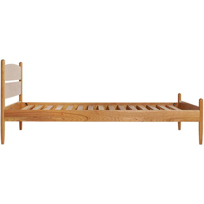 mumo木墨 夏克式圆腿床 圆腿樱桃木床 北欧实木双人床 主卧 - 木墨