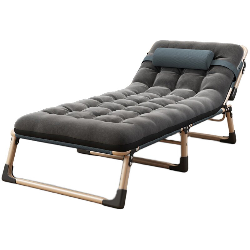 午休折叠床办公室单人午睡简易躺椅行军午休便携家用折叠陪护睡椅