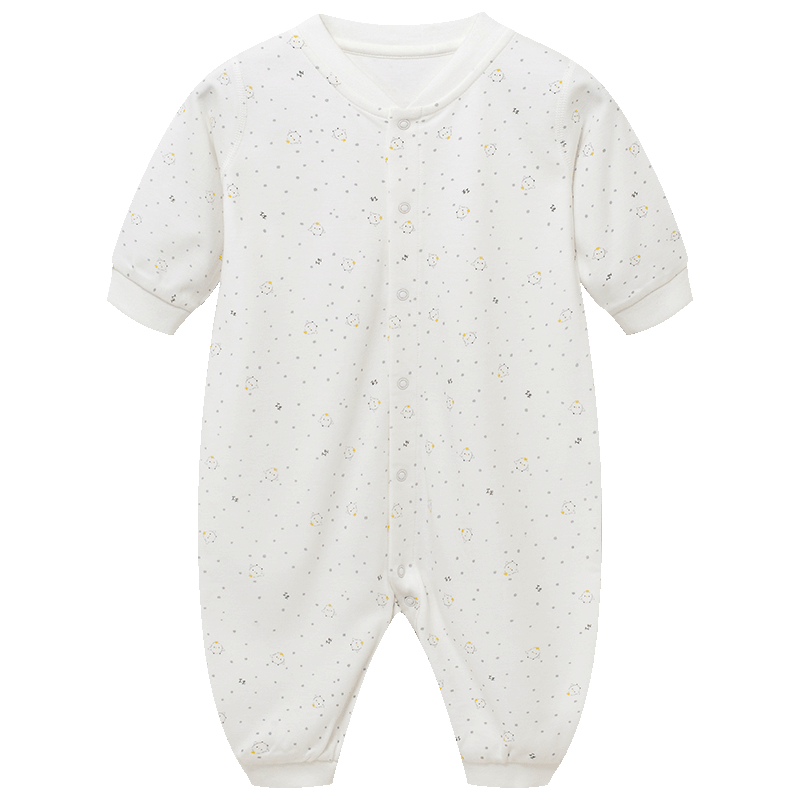 丽婴房婴儿衣服男女童宝宝天丝?莱赛尔纤维连体衣爬服连身装春秋