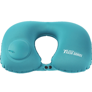 免吹气按压自动充气枕头便携飞机颈枕护脖子旅行枕护颈u型枕靠枕