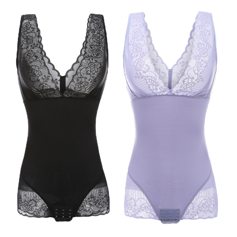 婷美婼雅薄款无痕塑身连体衣产后束腰提臀塑形减肚子收腹神器内衣