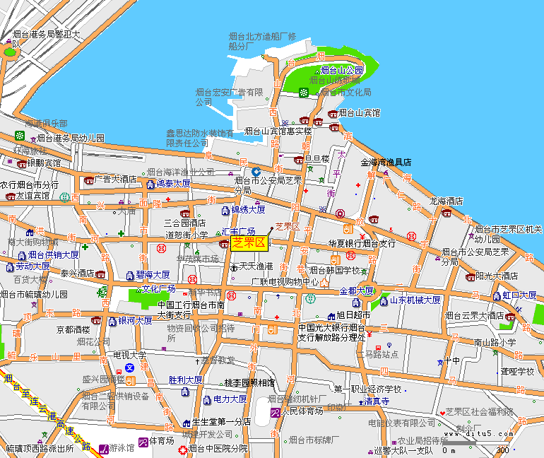 烟台芝罘区小区地图图片