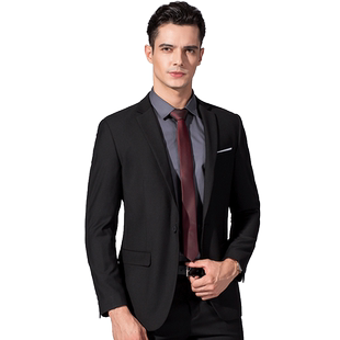 培罗蒙秋季西装中年男士商务正装休闲西装修身礼服职业装西服套装