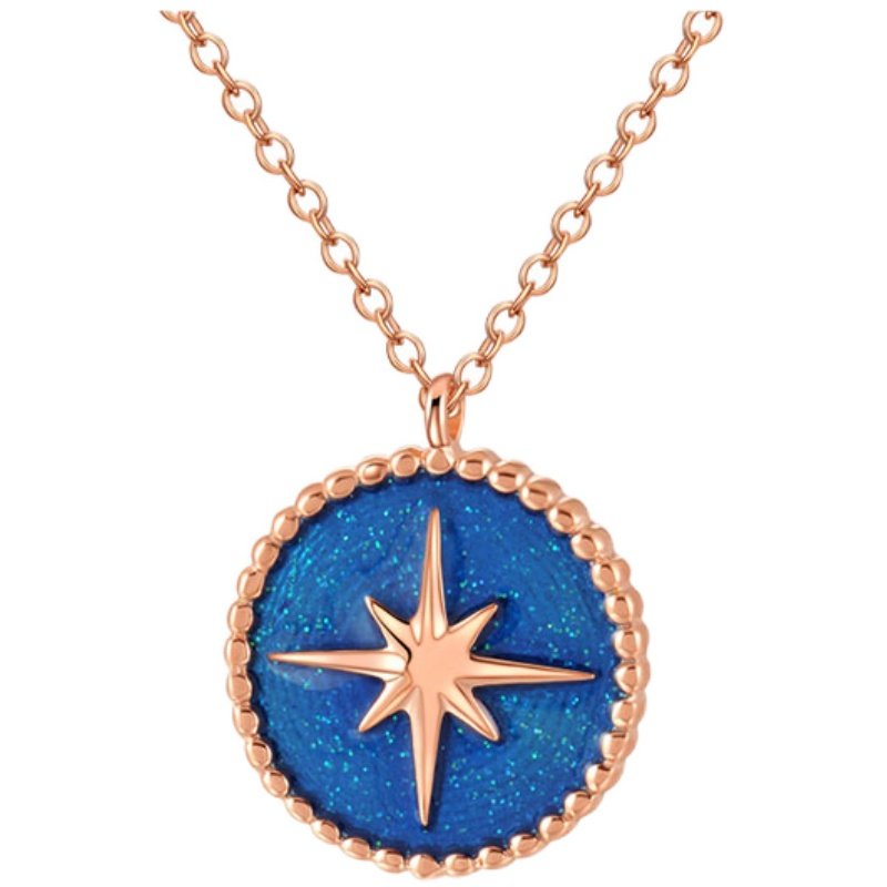 jelly girl璀璨星空六芒星项链小众设计925银锁骨链女ins圣诞礼物