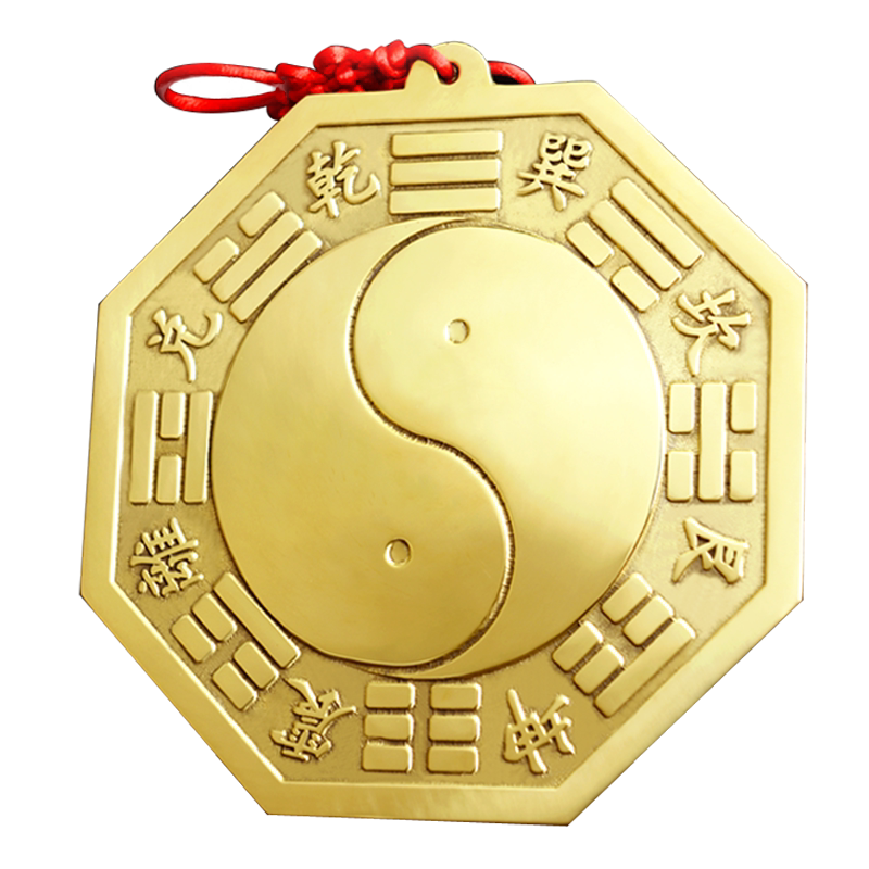 开光纯铜八卦镜凸镜凹镜太极镜镇宅辟邪招财开运挡煞门口装饰摆件