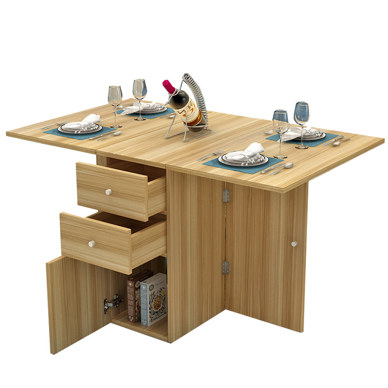 超薄折叠餐桌桌子家用靠墙现代简约轻奢设计师款多功能小户型创意