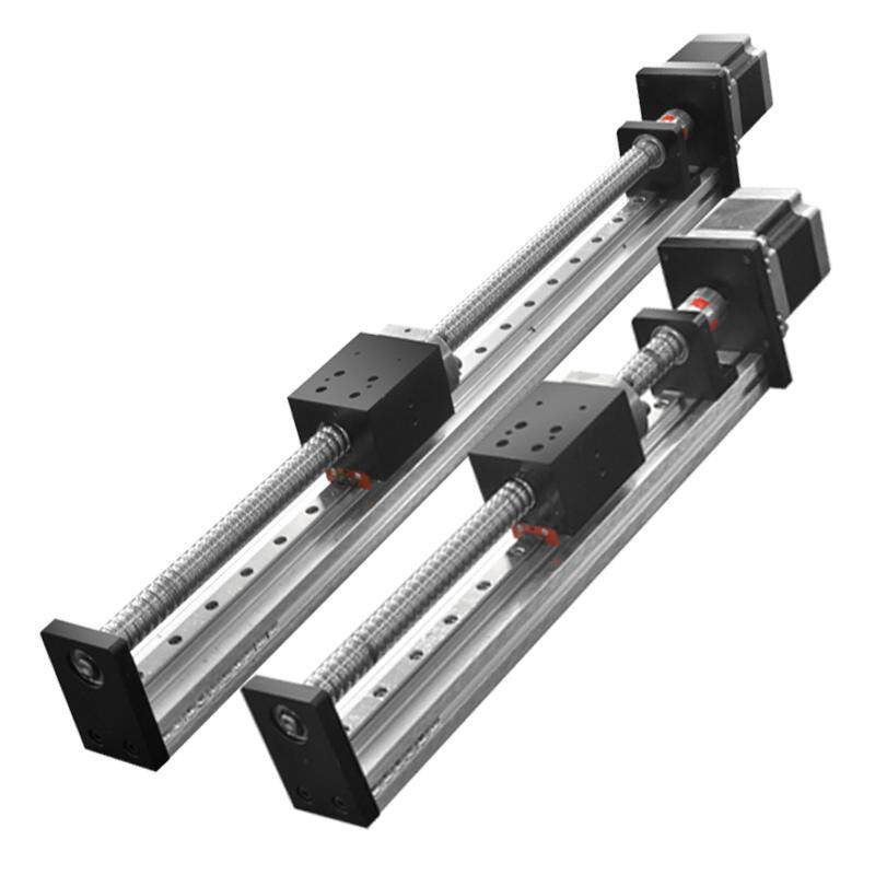 fuyu滚珠丝杆滑台精密步进十字电机移动数控直线导轨线性滑台模组