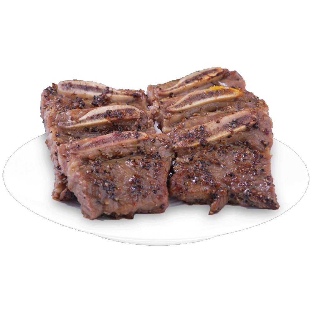 很豪黑椒牛仔骨新鲜牛排冷冻牛小排肋排已腌制酒店可用3份装 - 很豪