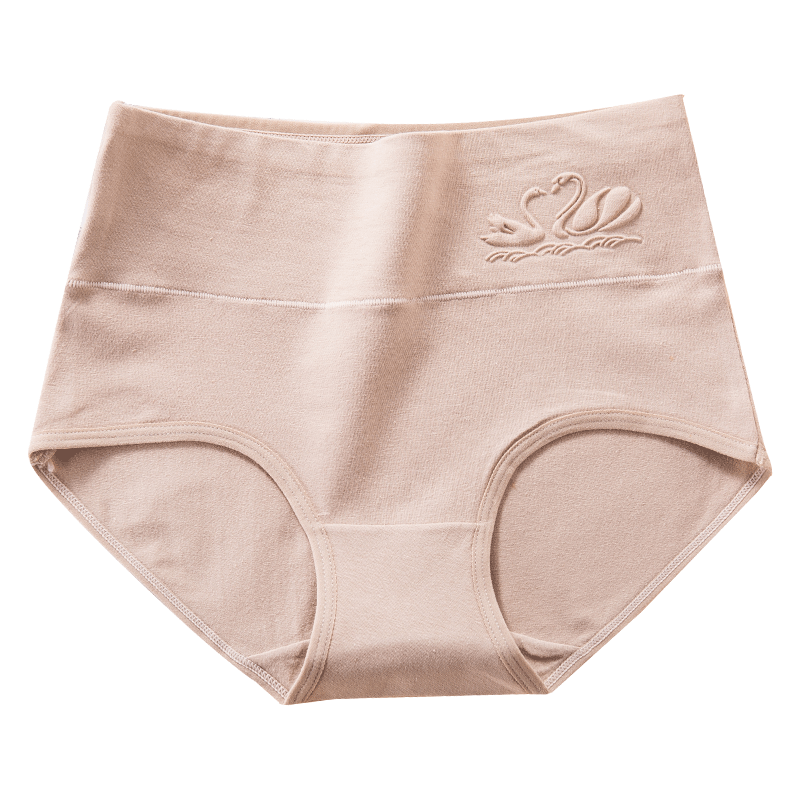 浪莎女士内裤女全棉纯棉裆薄款透气抗菌产后塑身收腹胖mm高腰三角