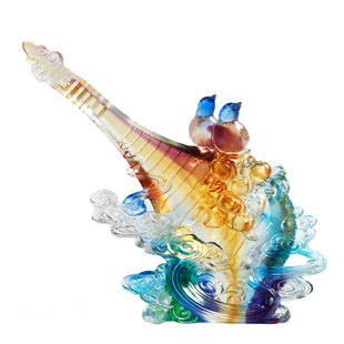 家用琉璃地藏王菩萨菩萨佛像谛听坐骑九华山地寺庙佛堂供奉佛教摆件