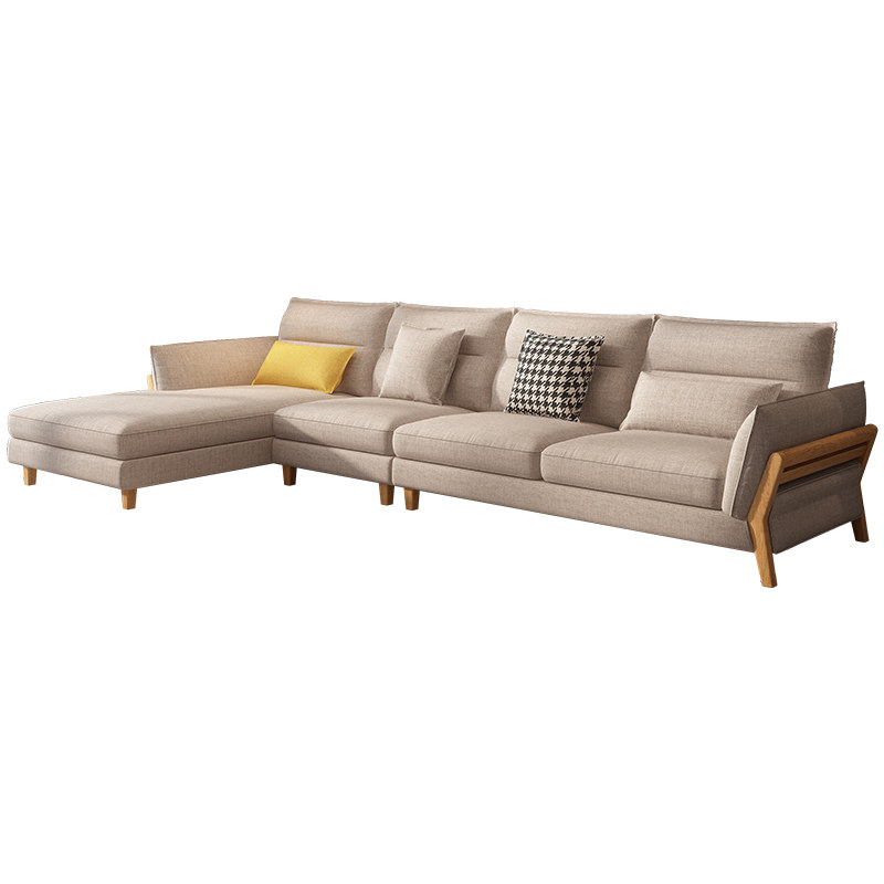 雅居轩北欧布艺沙发大户型整装客厅贵妃组合可拆洗科技