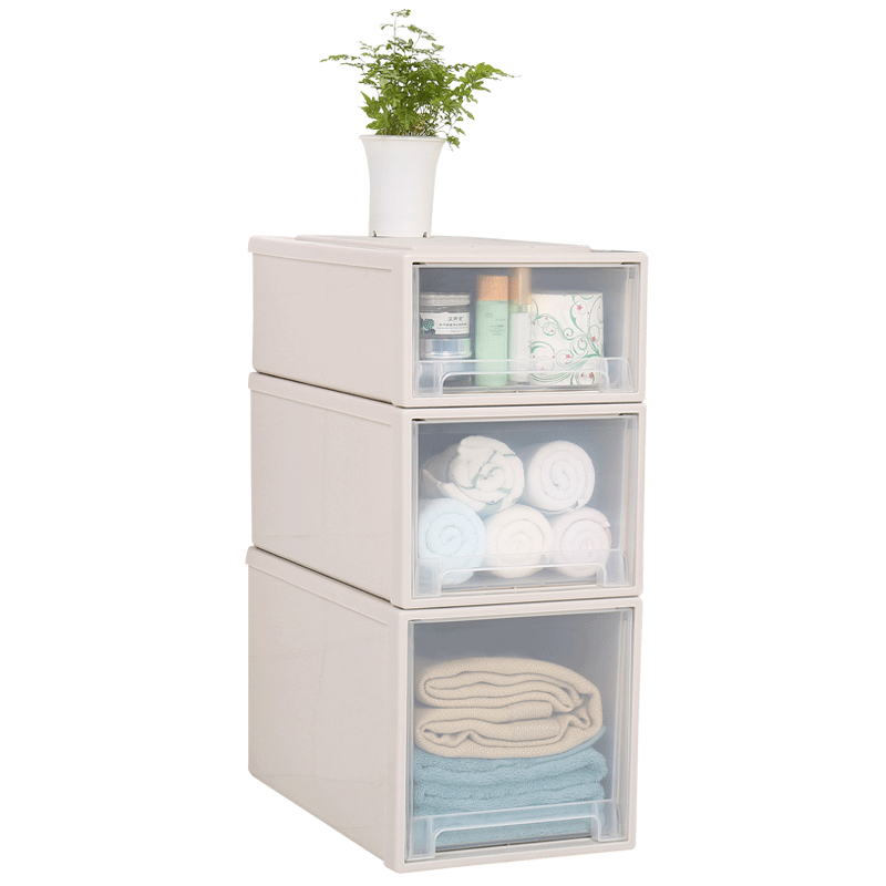 收纳柜抽屉式家用衣柜塑料衣服储物柜省空间自由组合多层整理柜子