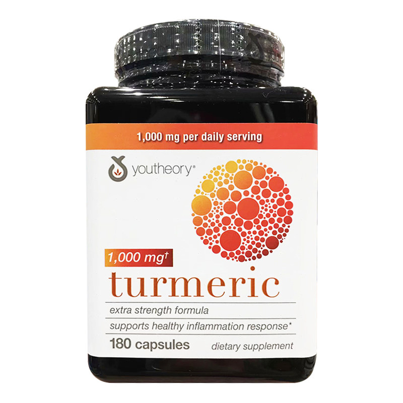 美国代购 youtheory turmeric姜黄素胶囊植物提取 护*肝脏 180粒