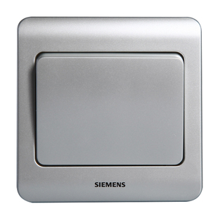 西门子开关面板86型远景彩银一位中转三控家用一开多控中途开关