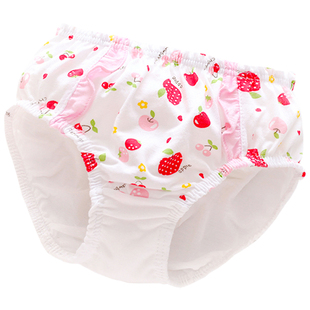 儿童宝宝女童5两岁纯棉平脚平角四角小女孩短裤女宝内裤 原价79元