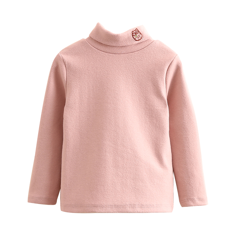 宝宝高领长袖t恤 2021秋冬装新款女童童装儿童保暖上衣tx-a530