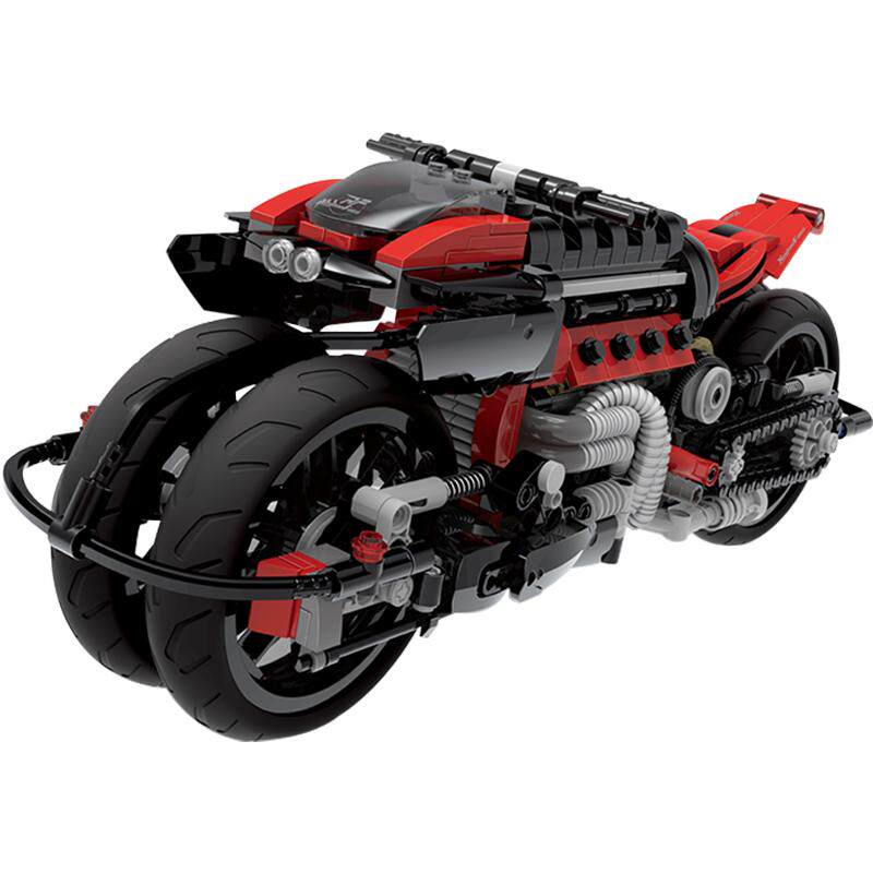 星堡积木游隼精密机械玩具乐高摩托车拼装模型成年高难度男孩益智