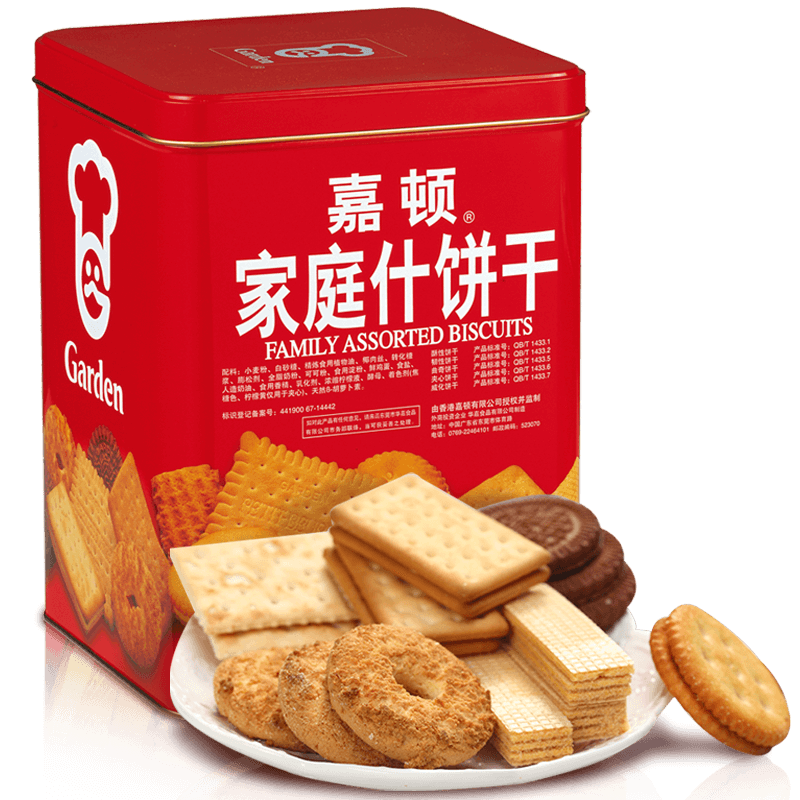 嘉顿喜饼家庭什锦饼干1380g休闲饼干混合多口味曲奇零食罐装礼盒