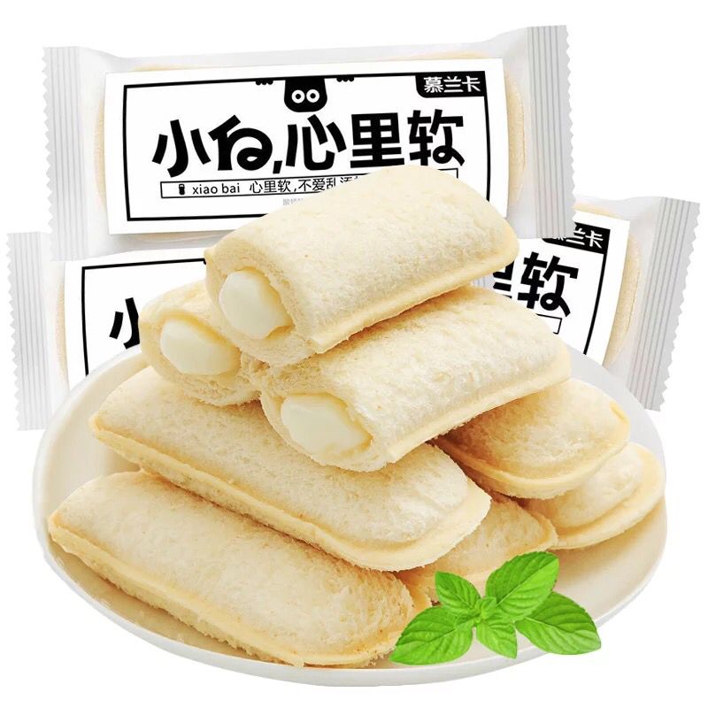 小白心里软乳酸菌小口袋面包麦乳风味酸奶夹心营养早餐蛋糕点零食