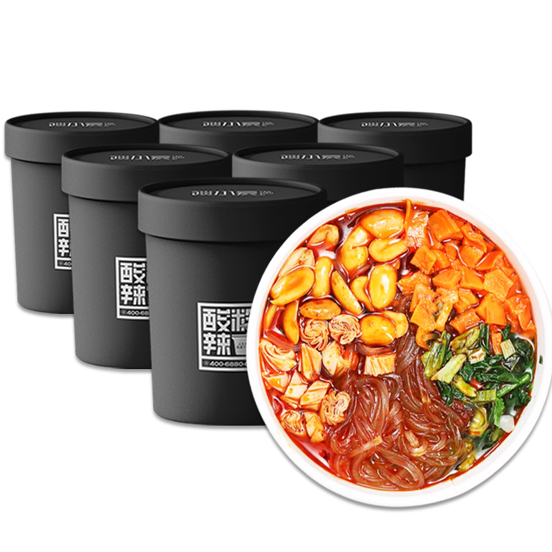【旗舰店】谈小爱酸辣粉桶装整箱重庆花甲粉速食番茄鸡蛋面嗨吃家