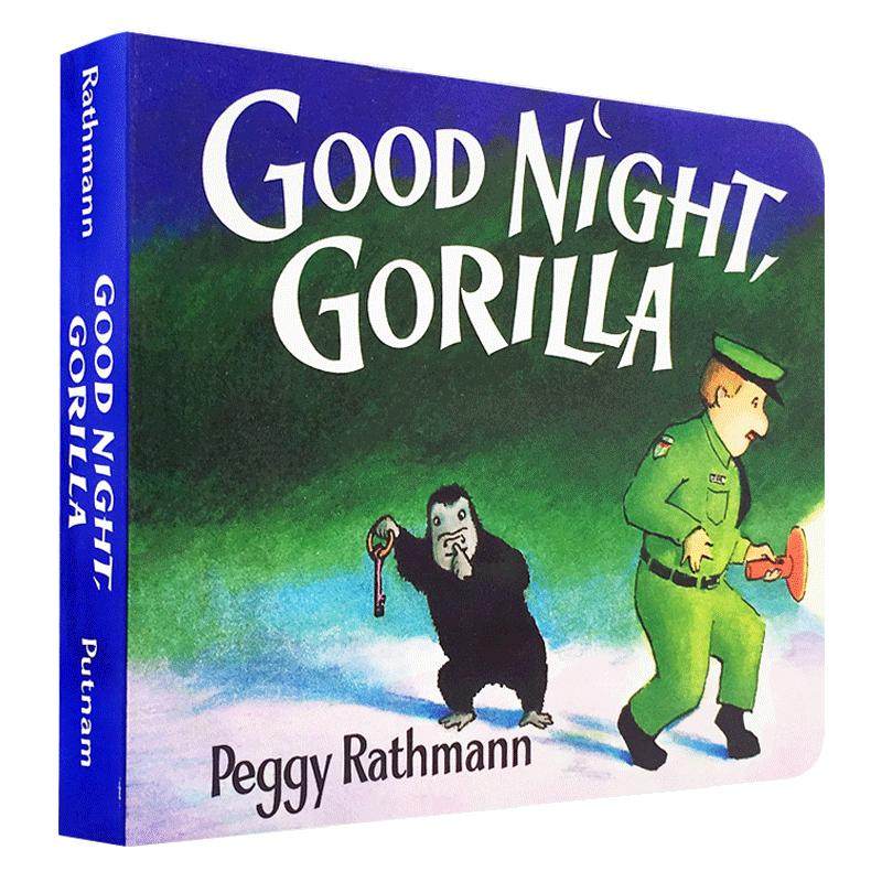 送音视频英文原版good night gorilla晚安大猩猩纸板书吴敏兰绘本123
