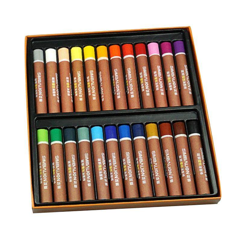 雄狮油性粉彩36色重彩油画棒24色重色油画棒彩色笔油彩笔美术绘画彩色
