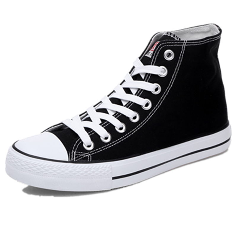 人本男高帮帆布鞋潮鞋高帮鞋男鞋子男鞋男布鞋学生百搭高帮帆布鞋