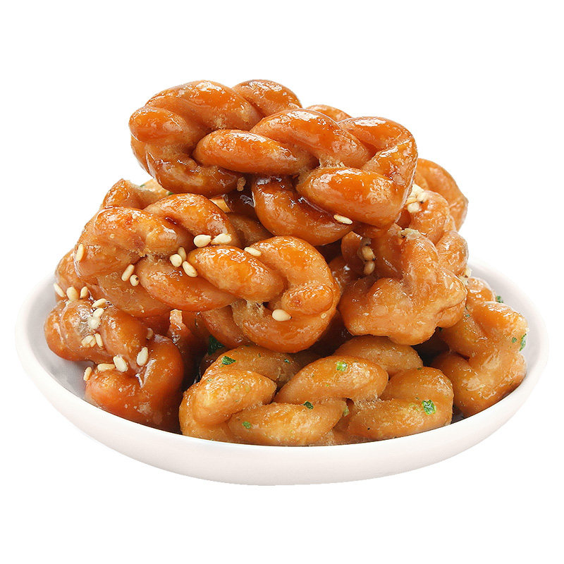 网红海苔红糖手工芝麻味小麻花咸味酥脆零食糕点单独包装小袋装装