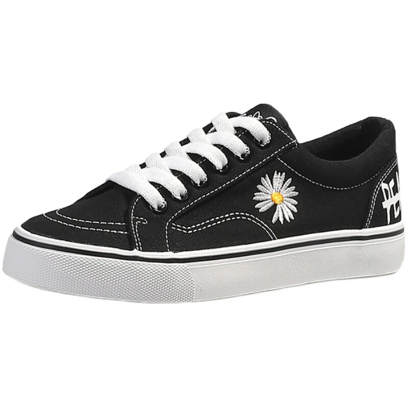 帆布鞋女2021年ins潮鞋秋季新款韩版ulzzang百搭学生板鞋子-elinshine