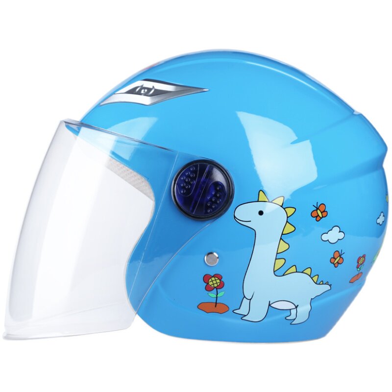 儿童头盔男孩灰夏季小孩女可爱宝宝四季通用电动车冬季全盔安全帽