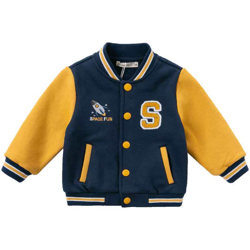 戴维贝拉童装儿童外套男童棒球服宝宝春装新款小童洋气上衣潮 - dave