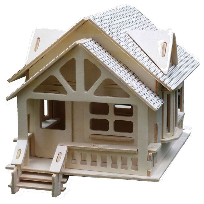 木质拼装模型建筑diy小屋成人玩具学生手工简单木制立体拼图木屋