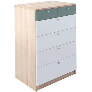 曲美家居 轻北欧板式五斗柜 现代简约储物抽屉柜斗柜卧室家具 券